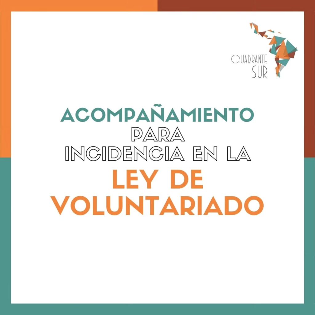 Acompañamiento al proceso de incidencia Ley de Voluntariado